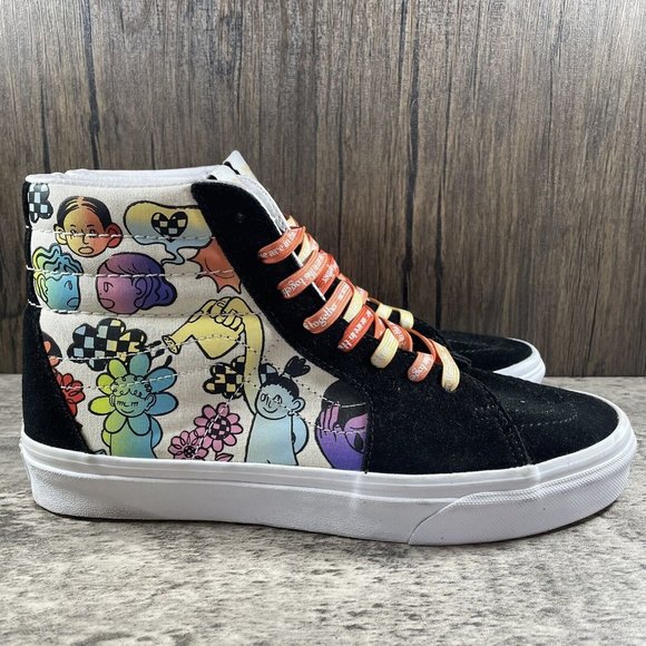 Vans X Cultivate Care Sk8-Hi Sneakers Multicolored Lace Up Women’s Size 10.5 - Picture 3 of 10